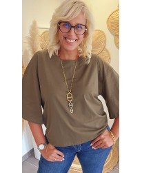 T-Shirt Oversize Kaki - Juliette