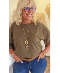 T-Shirt Oversize Kaki - Juliette