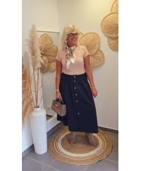 Jupe Longue Boutonnée Bleu - Noa