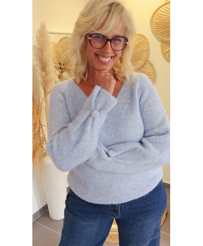 Pull Bleu Ciel Fluffy - Noemie
