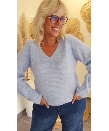 Pull Bleu Ciel Fluffy - Noemie