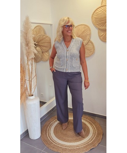 Pantalon Classique Droit Gris - Nina