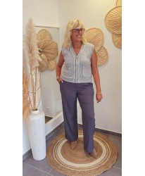 Pantalon Classique Droit Gris - Nina