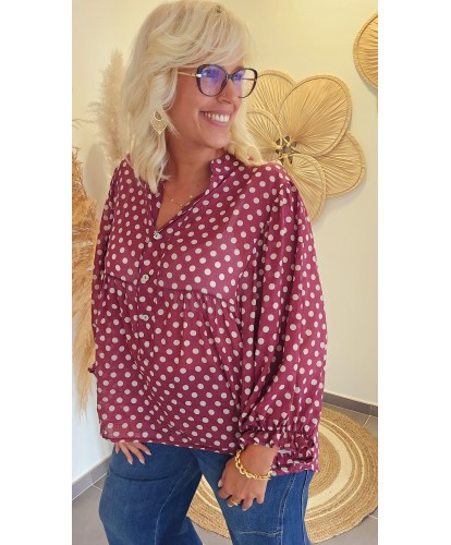 Blouse Bordeaux Fluide - Violette