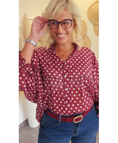 Blouse Bordeaux Fluide - Violette