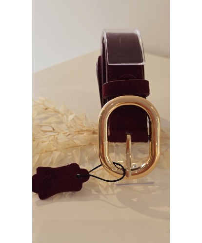 Ceinture Noir Cuir Nubuck