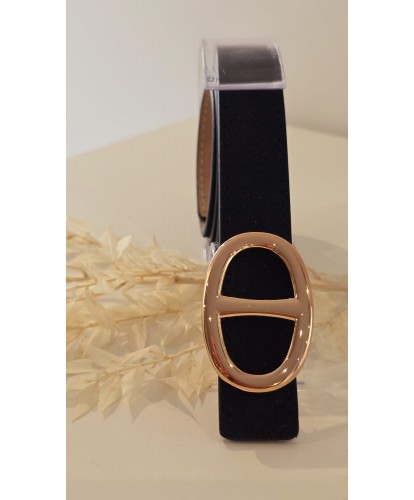 Ceinture Bleu Marine Cuir...