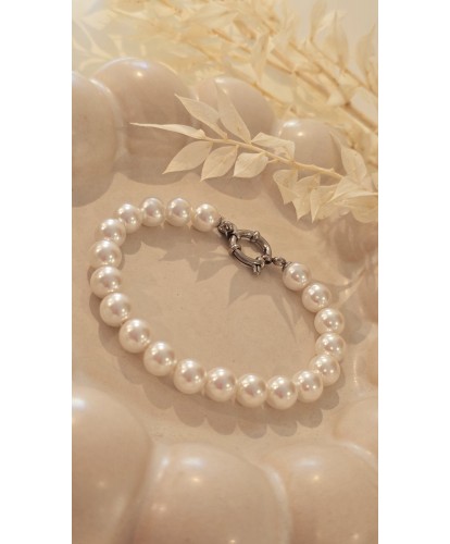 Bracelet Acier Perles