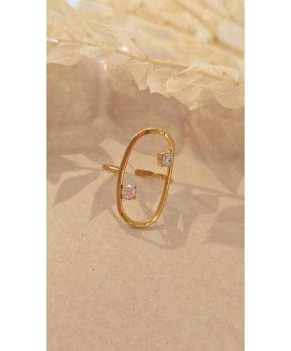 Bague Acier Amovible Pierre...