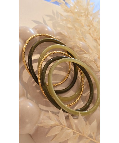 Bracelets Acier Multi Kaki...