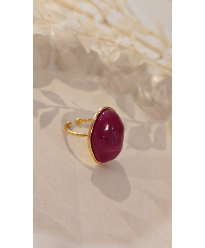 Bague Acier Amovible Pierre...
