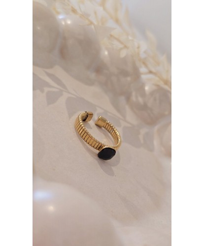 Bague Acier Amovible Pierre...