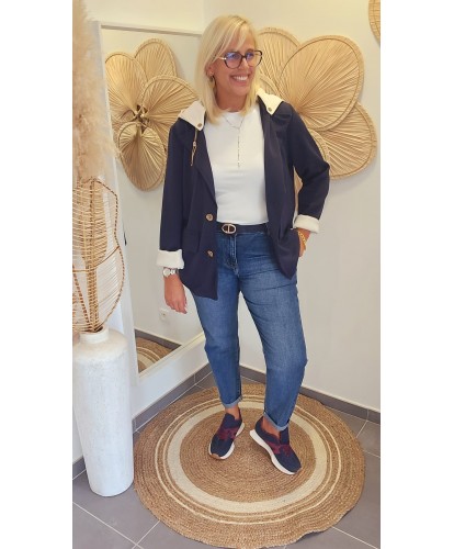 Blazer Souple "Sweat" Bleu...