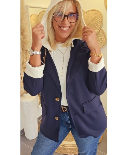 Blazer Souple "Sweat" Bleu - Marie