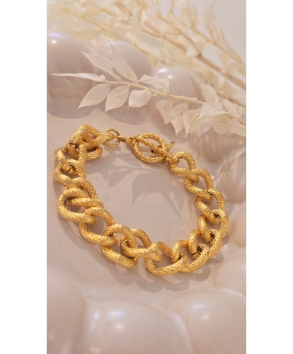 Bracelet Acier Tressée Doré