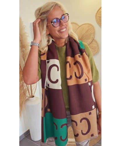 Foulard à Imprimé Graphique...