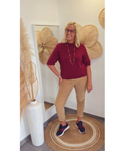 Pantalon Velours Camel -...