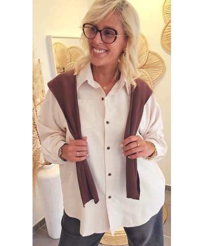 Chemise Oversize Chic/Foulard - Elena