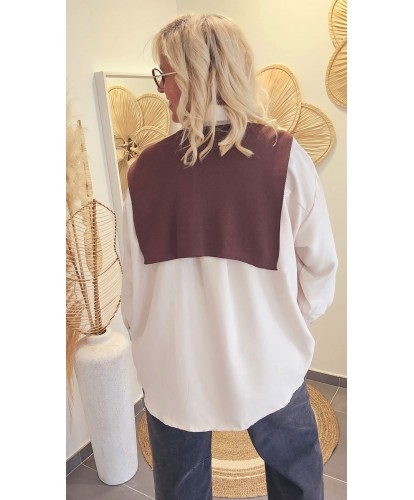 Chemise Oversize Chic/Foulard - Elena