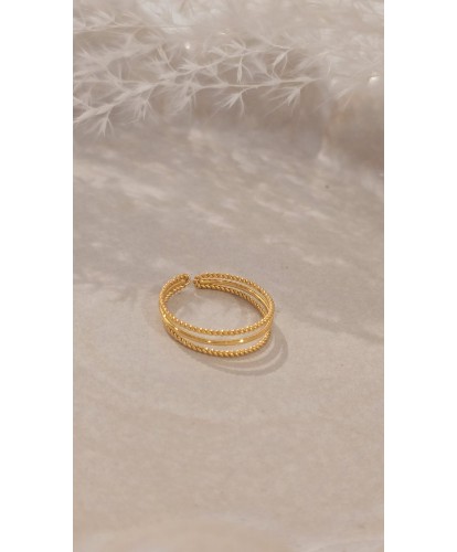 Bague Acier Amovible Dorée...