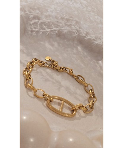 Bracelet Acier Inspi. Doré...