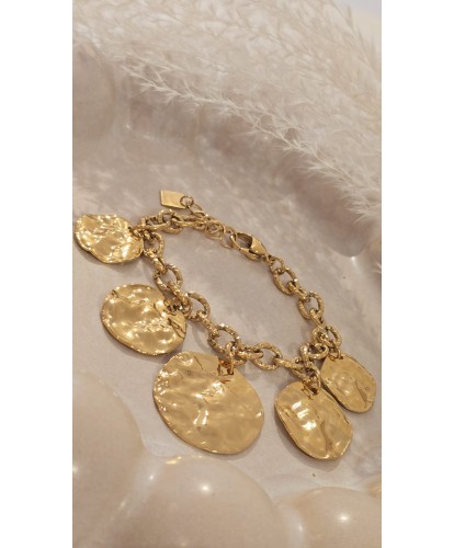 Bracelet Acier Doré “Soleil d’Or”