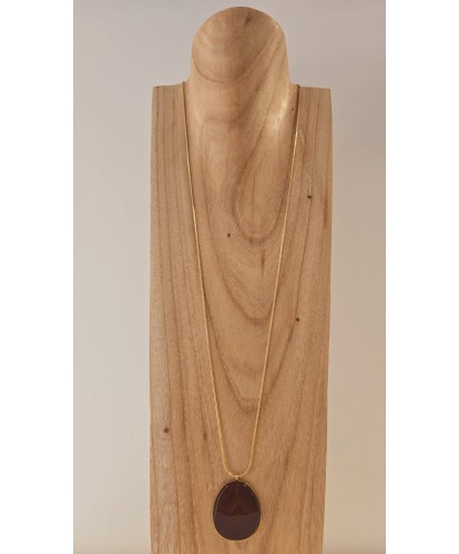 Sautoir Acier “Pierre Marron”