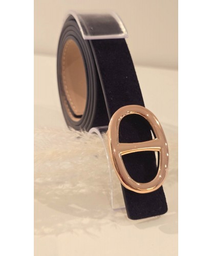 Ceinture Bleu Marine Cuir...