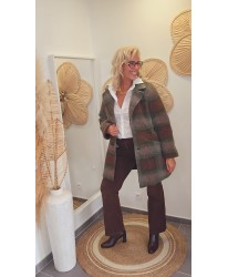 Manteau en Laine à Carreaux – Valentine