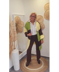 Gilet Long en Maille Coloré - Agathe