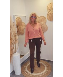 Cardigan Fluffy Rose Poudré - Alix