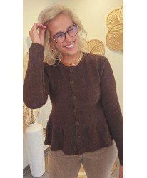 Gilet Chocolat à Basque - Manon