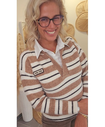 Pull/Chemise Rayé “True Love” - Lilia