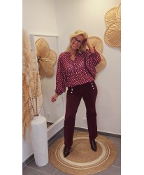 Blouse Bordeaux Fluide - Violetta
