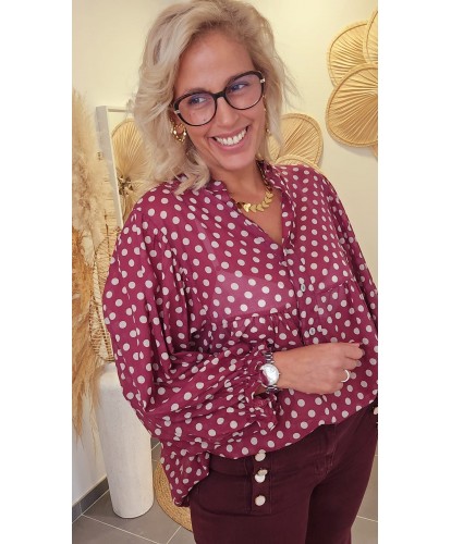 Blouse Bordeaux Fluide - Violetta