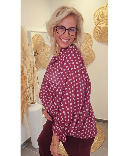 Blouse Bordeaux Fluide - Violetta