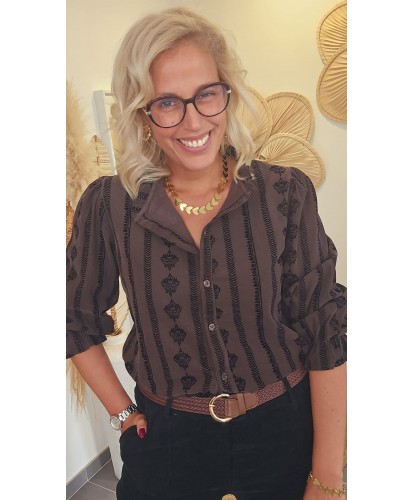 Chemise Chocolat Motifs...