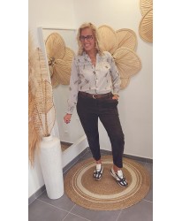 Pantalon Chocolat Velours Côtelé - Alexandra