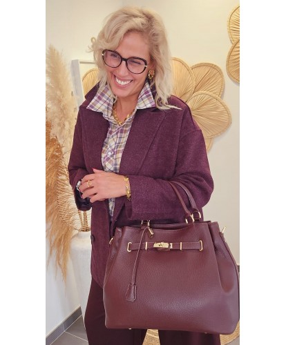 Sac d'Italie Cuir Burgundy...