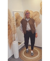 Veste Sans Manches Laine Motif Chevrons - Emma