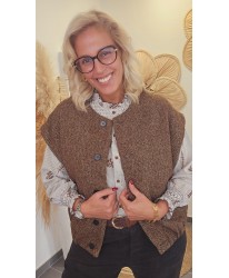 Veste Sans Manches Laine Motif Chevrons - Emma