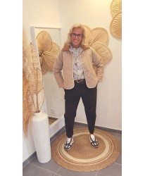 Veste British Velours Côtelé Beige - Paloma
