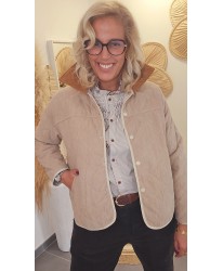 Veste British Velours Côtelé Beige - Paloma