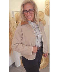 Veste British Velours Côtelé Beige - Paloma