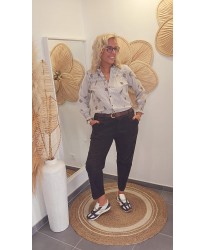 Chemise Rayures Broderies Florales - Lucile