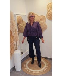 Blouse Bleu Fluide - Violetta