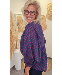 Blouse Bleu Fluide - Violetta