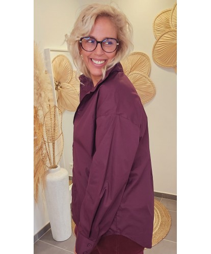 Chemise Burgundy Oversize - Amandine