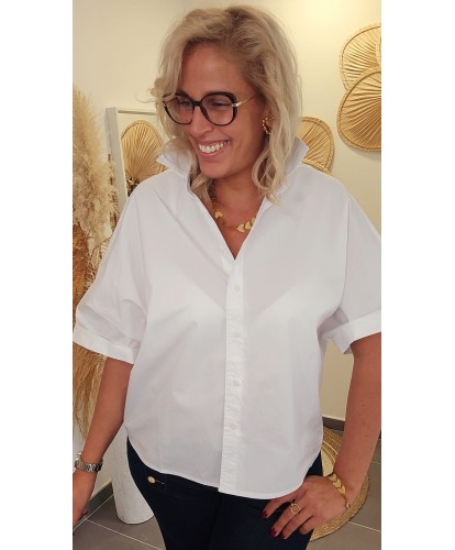 Chemise Blanche Manches Courtes - Eugenie