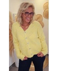 Cardigan Fluffy Jaune - Naomi